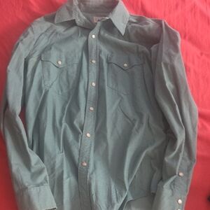J. Crew Men's Aqua Button-Down Shirt